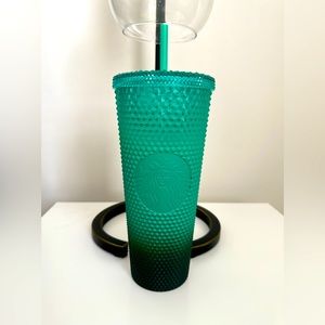 Studded ombré green Starbucks cup